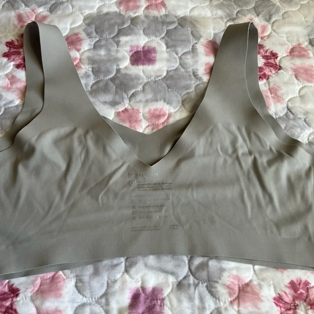 Honeylove SoftForm Bra Seamless Light Gray Large Unlined Wire Free Wide Straps